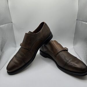 Allen Edmonds MORA 2.0 brown Leather 2 Buckle Loafer/shoes. Gently Worn. 8.5